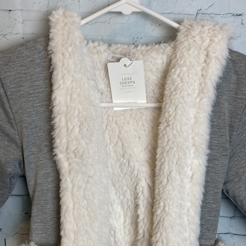 Restoration Hardware Baby & Child Luxe Sherpa Jersey Baby Wrap SZ 2-3 Robe NWT - Picture 11 of 16